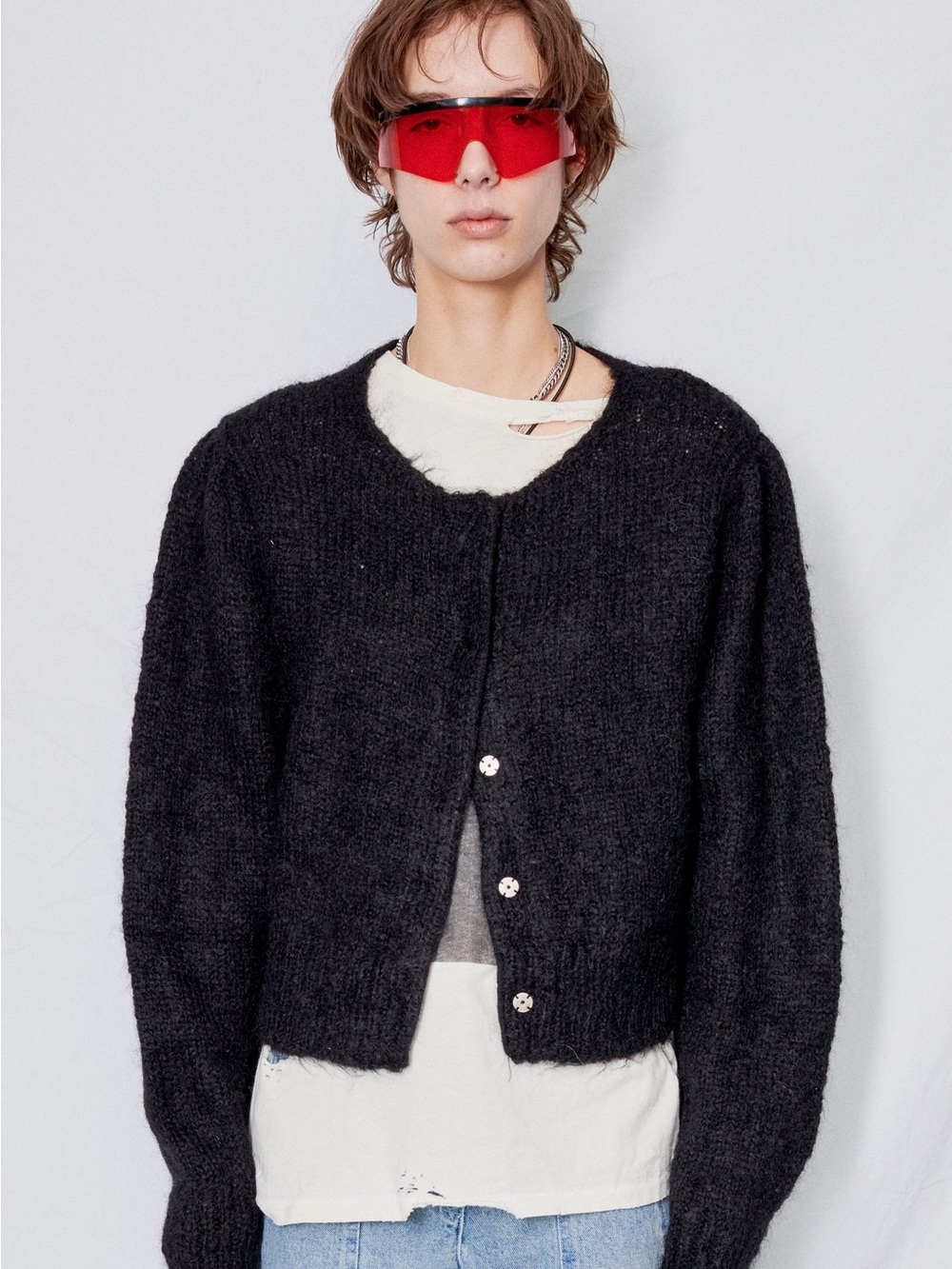 Amomento “New Grandma” Mohair Cardigan